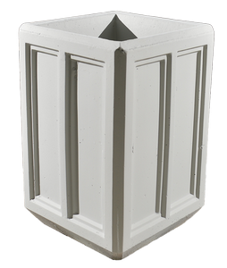 037 Урна четырехгранная с рельефом окрашенная